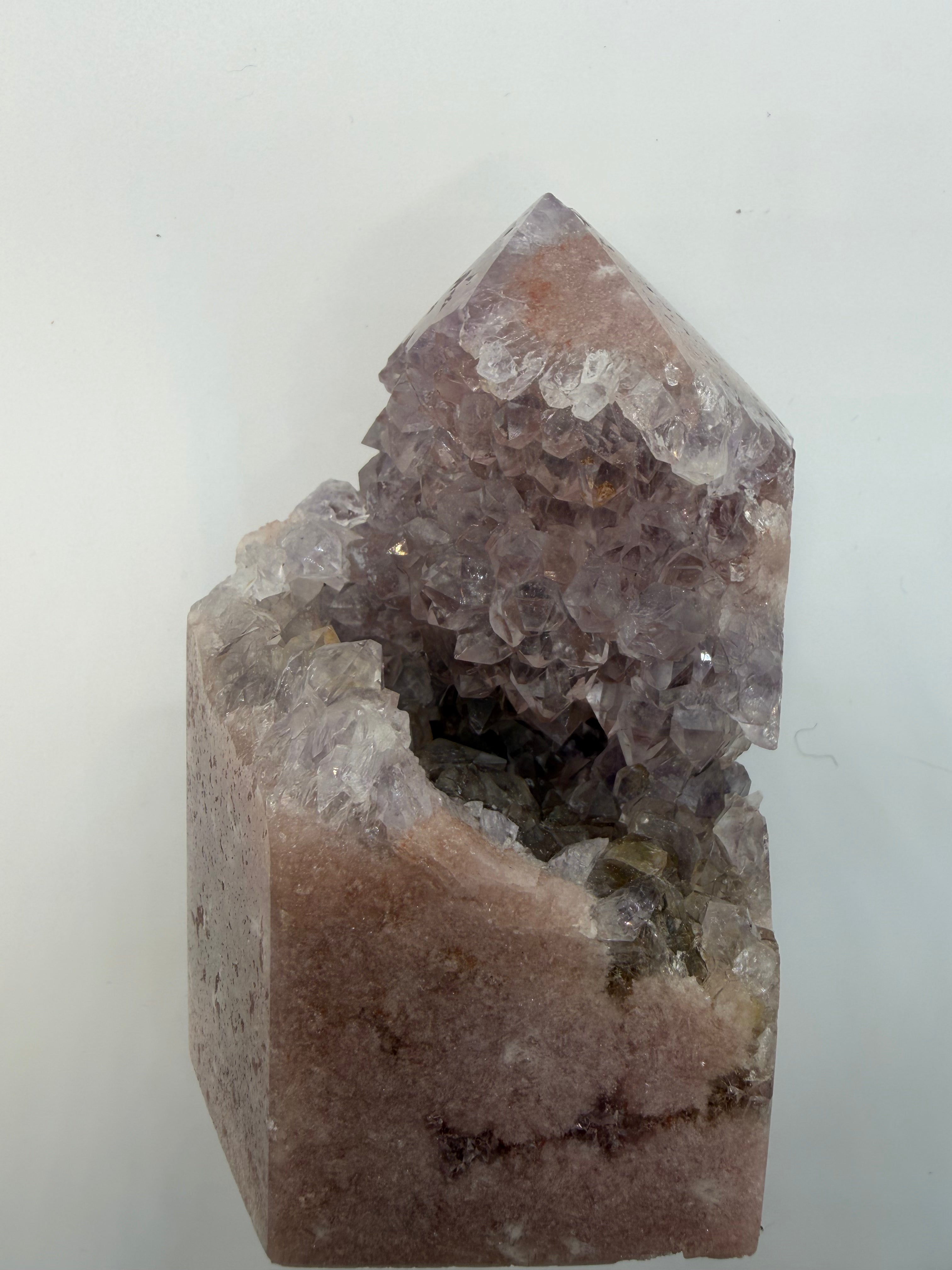 Pink Amethyst Geode tower