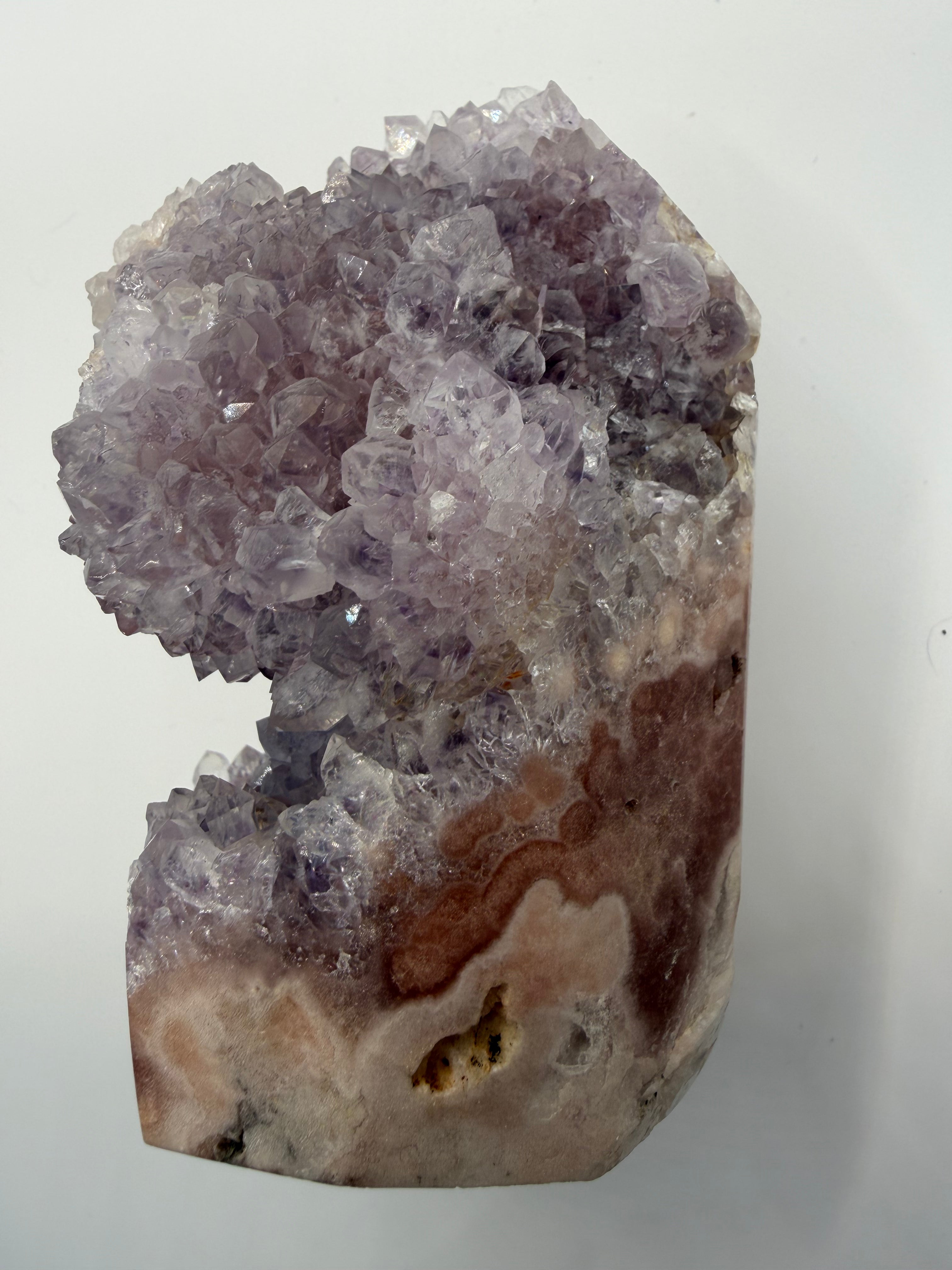 Pink Amethyst Rosette Geode tower