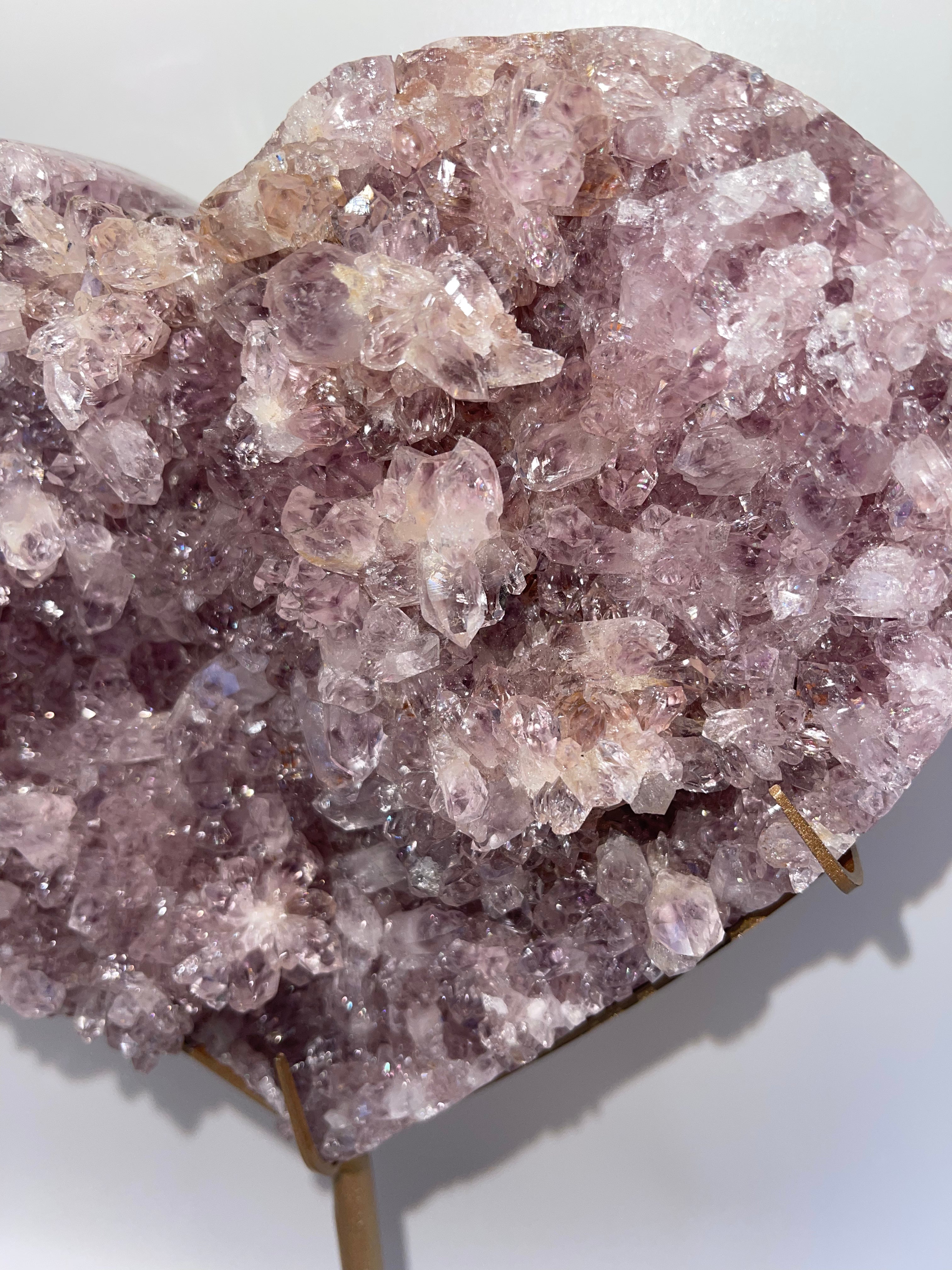 Statement Pink Amethyst Heart