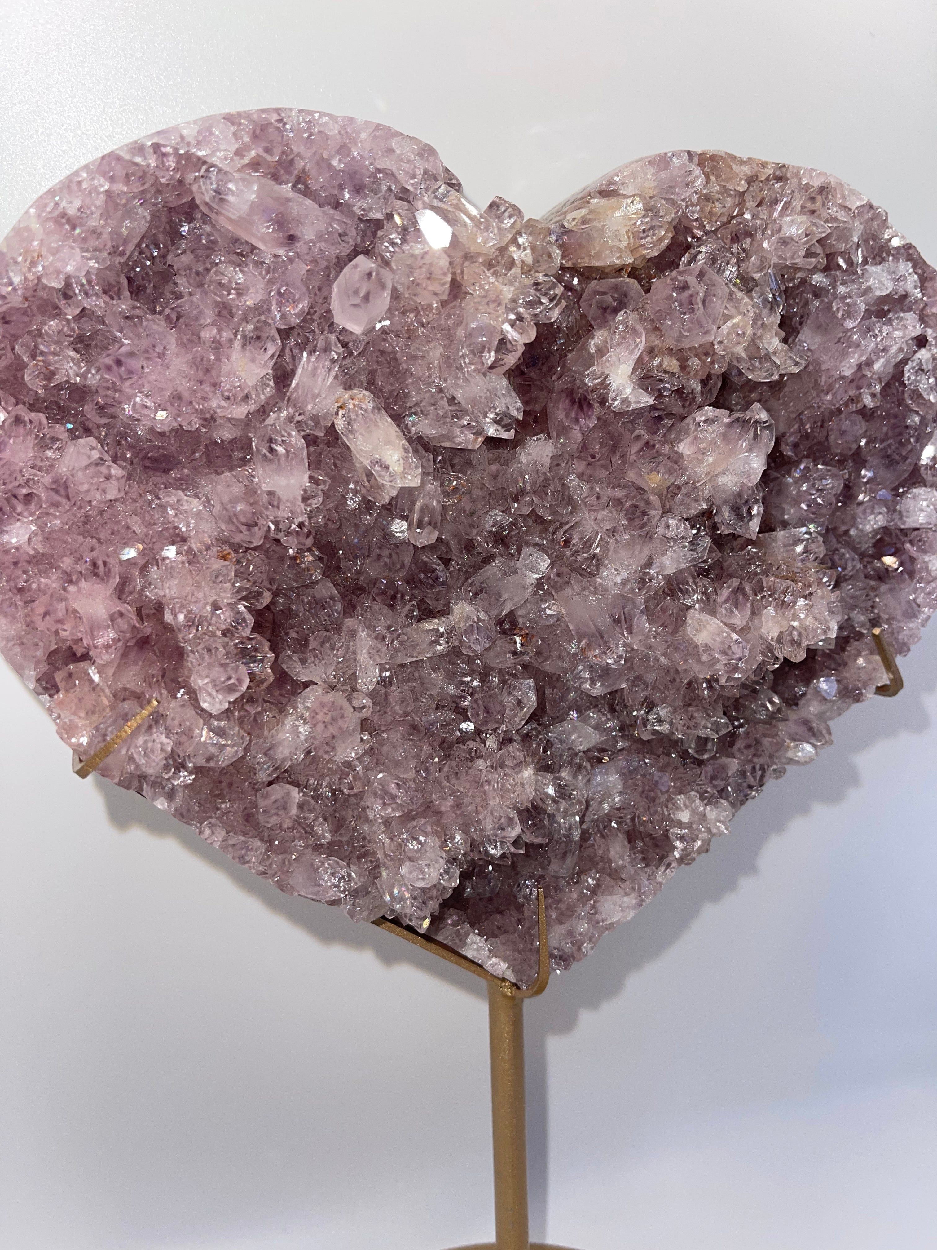 Statement Pink Amethyst Heart