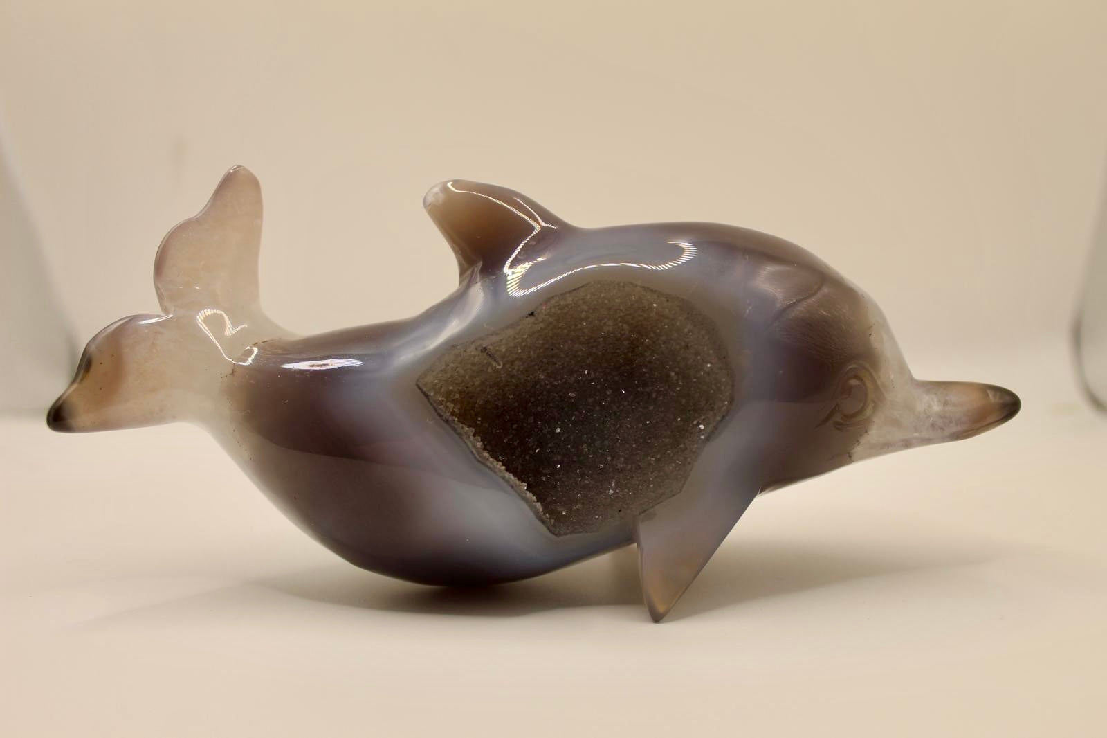 Druzy agate Dolphin
