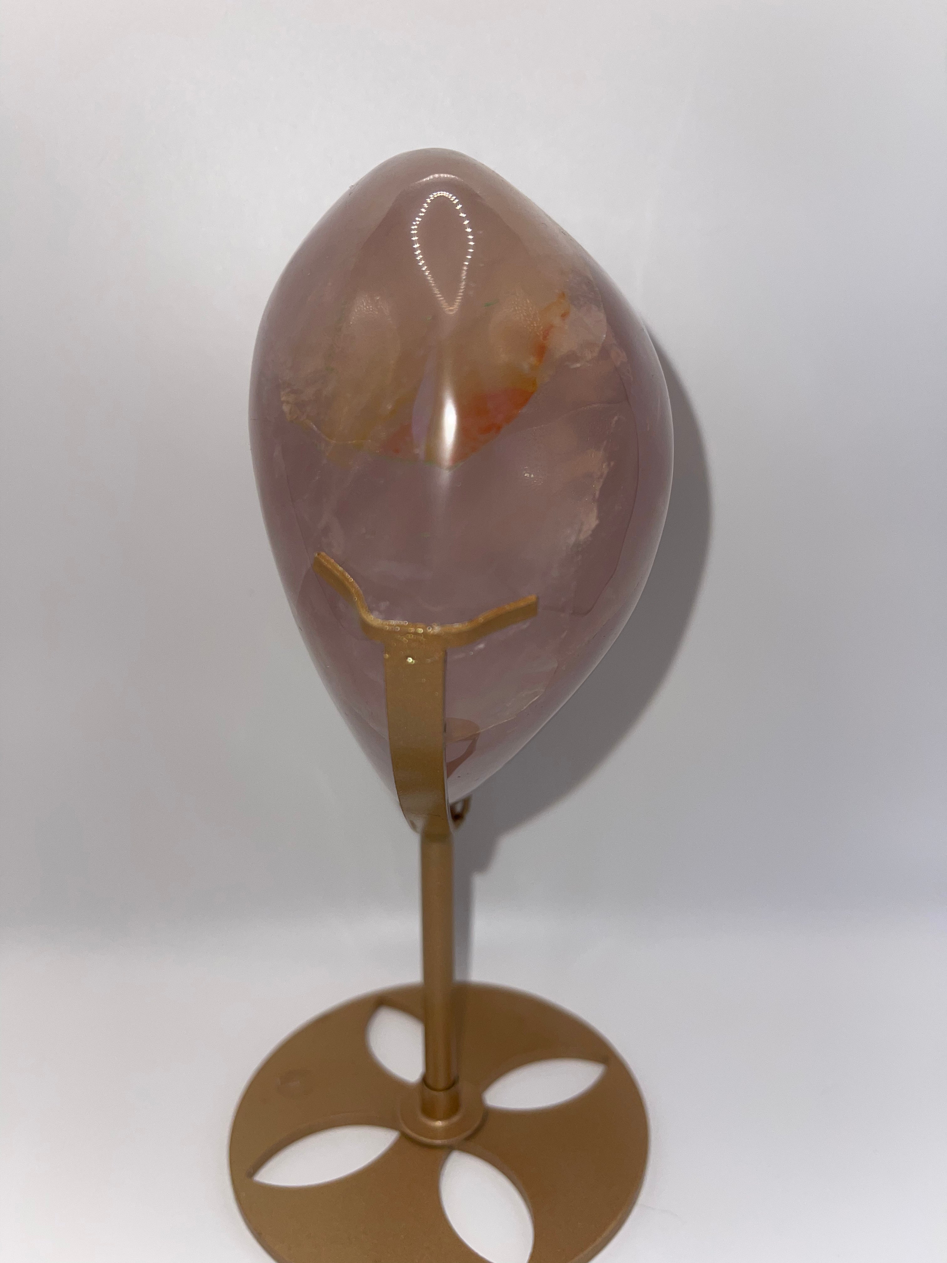 Large Rose Quartz Statement Heart