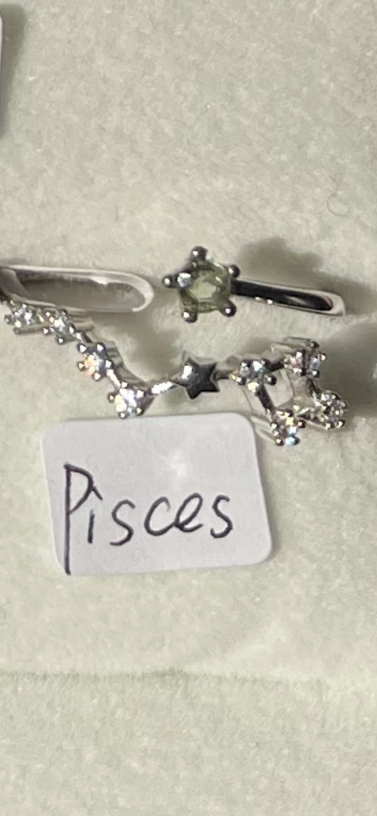 Moldavite Star Sign Rings